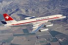 Vor 60 Jahren am 24. Januar 1961 hatte die CV 990 Coronado ihren Erstflug (Bild einer Coronado der Swissair vom 13. März 1964) KW 04 (ab 24. Januar 2021)