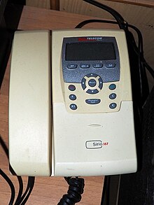 Telefono FIsso Vintage con Display, Bianco
