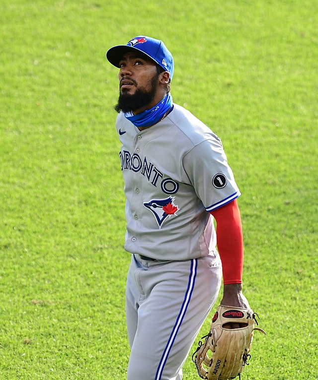 Toronto, Canada. 11th Apr, 2023. Toronto Blue Jays players stand for the  national anthem at the team's home opener MLB American League baseball  action against the Detroit Tigers in Toronto on Tuesday