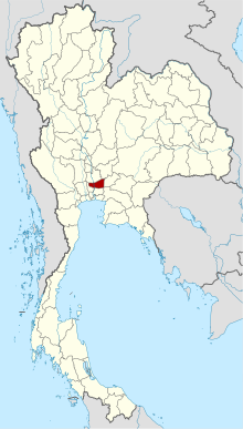 Mappa della Thailandia che evidenzia la provincia di Pathum Thani