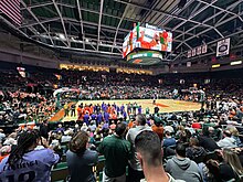 Miami hosts Clemson at the Watsco Center for an ACC conference game in 2024 The Miami Hurricanes Men's Basketball Team hosts Clemson for an ACC conference game on January 3, 2024.jpg