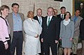 The Union Minister for Railways, Shri Lalu Prasad with the U.S. Financial Services Industry Study Group delegation led by Mr. David Blair when they called on him in New Delhi on May 01, 2007.jpg