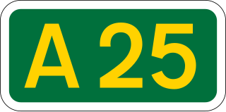 <span class="mw-page-title-main">A25 road</span> Road in southern England