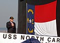 US Navy 080908-N-7668G-026 North Carolina congressman Mike McIntyre boards the Virginia-class attack submarine USS North Carolina (SSN 777) during a change of command ceremony at Naval Station Norfolk.jpg