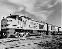 A gas turbine locomotive operated by the Union Pacific Railroad Union Pacific third generation GTEL locomotive.JPG