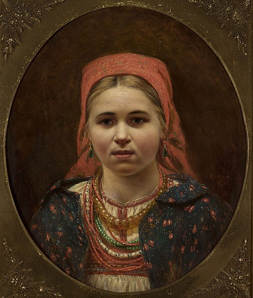 File:Unknown - Portrait of a girl in a folk attire - M.Ob.2731 MNW - National Museum in Warsaw.jpg