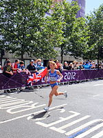 Valeria Straneo lors des Jeux olympiques de Londres en 2012.
