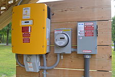 Solar string inverter and other BOS components in Vermont, U.S.