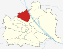 Location of Döbling in Vienna (clickable map)