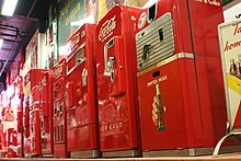Vintage Coca-Cola vending machines from World War II. They resemble the machines spread out throughout the Pacific front. Vintage Coca-Cola Vending Machines 2.jpg