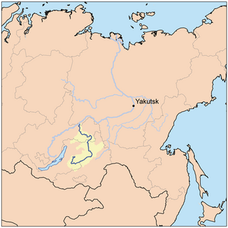 Siberia oriental con la zona de influencia de Witim