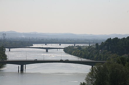 Bridges on the Grand Rhône.