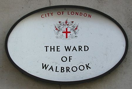 Ward Walbrook plaque London