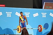 Deutsch: Gewichtheben bei den Olympischen Jugendspielen 2018; Tag 2, 10. Oktober 2018; Jungen 62 kg English: Weightlifting at the 2018 Summer Youth Olympics at 8 October 2018 – Boys' 62 kg