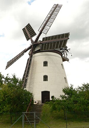 The Wendhausen windmill - the only five-bladed windmill in Germany