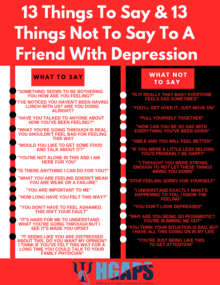 A things you person never say to should depressed