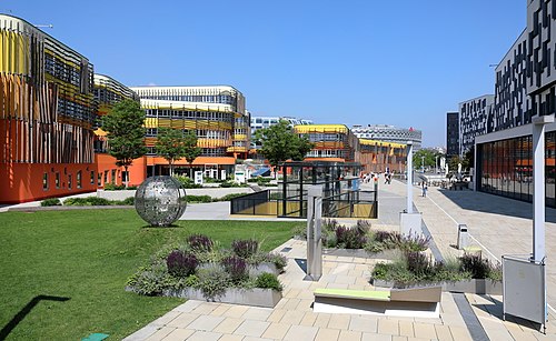 The northwest area of the campus