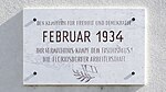 February sacrifice 1934 - memorial plaque