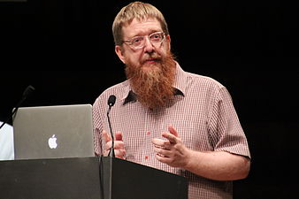 Andy Mabbett speaking at Wikimania