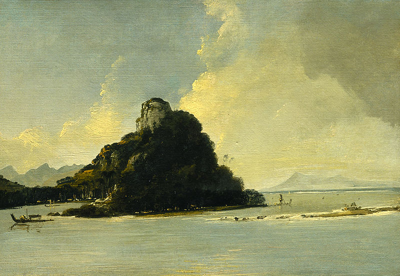 File:William Hodges, View of part of Owharre (Fare) Harbour, Island of Huahine, 1773.jpg