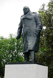 Statue of Winston Churchill in Parliament Square, London Winston Churchill statue in London.jpg