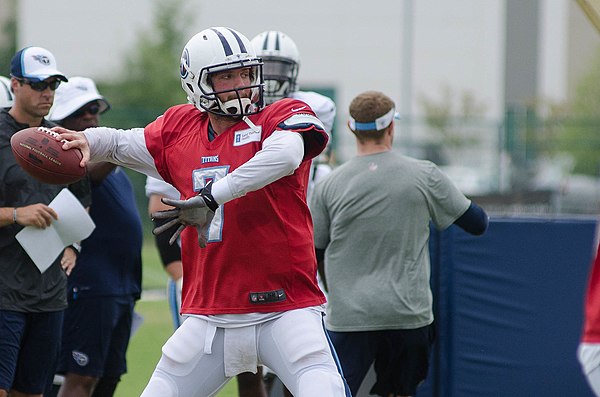 Mettenberger with the Titans at 2014 training camp