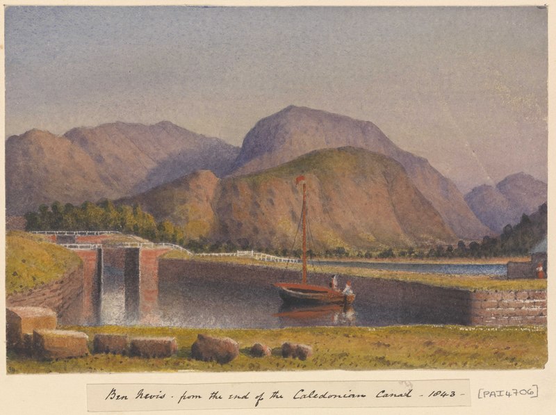 File:'Ben Nevis, from the end of the Caledonian Canal, 1843' (Scotland) RMG PZ4706.tiff