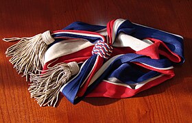 whole french tricolore sash