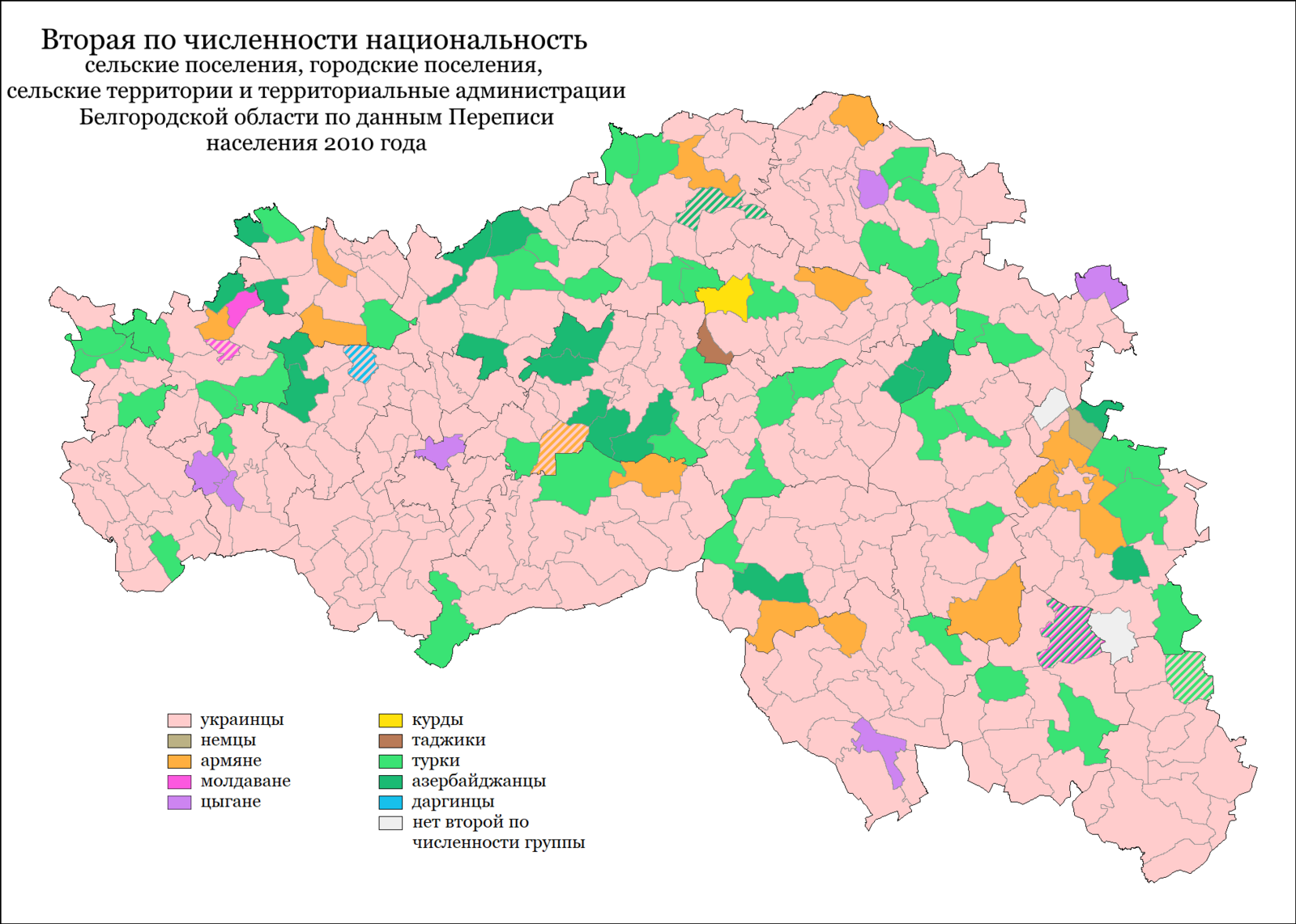 Административная карта белгородской области со всеми населенными пунктами