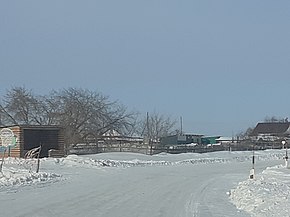 Деревня в феврале 2023 года