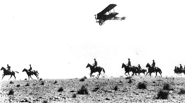 12th Aero Squadron Dayton-Wright DH-4 flying liaison with US Cavalry on United States/Mexico border patrol