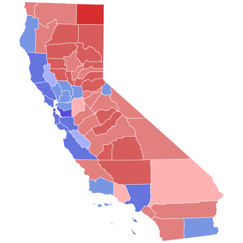 2010 United States Senate election in California results map by county.svg