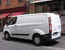 Rear view (from the left) of the van.