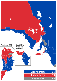 Winning party by electorate. 2018 South Australia State Election - Simple Results.svg