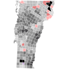 2018 Yhdysvaltain senaatin vaalit Vermontissa, tuloskartta Municipality.svg