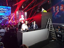 Benjamin "DeMusliM" Baker and Jared "PiG" Krensel casting WCS Spring event 2019 WCS Spring DeMusliM PiG.jpg