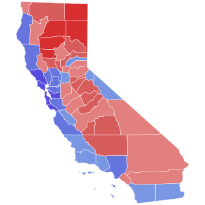2022 California State Treasurer election results map by county.svg
