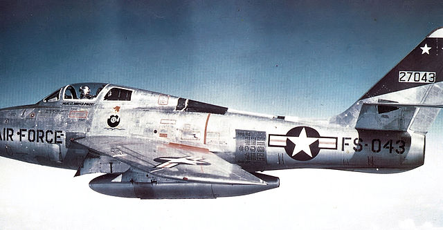 407th SFW F-84F Thunderstreak 52-7043, Great Falls AFB, Montana, 1955