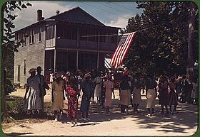 Празднование 4 июля на острове Святой Елены в 1939 году.