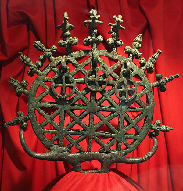 One of the Alaca Höyük bronze standards from a pre-Hittite tomb dating to the third millennium BC, from the Museum of Anatolian Civilizations, Ankara