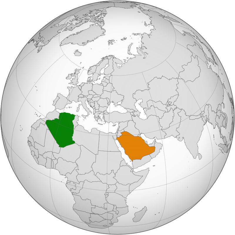 Саудовская аравия алжир. Алжир Аравийский. Саудовская Аравия и Алжир на карте. Алжиро-российские отношения.