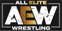 The original logo used from its inception on January 1, 2019 to January 3, 2023. An updated version of the logo was used from January 4, 2023 to March 5, 2024 where the letters were brightened and textures on the logo were removed. All Elite Wrestling logo 2022.svg