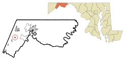 米德兰在馬里蘭州的位置