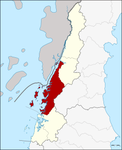 แผนที่จังหวัดระนอง เน้นอำเภอเมืองระนอง