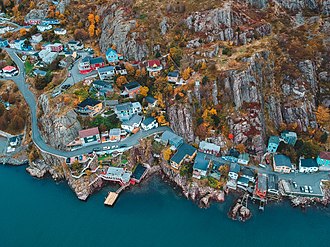 An aerial view of The Battery An aerial view of The Battery, Located in St. John's, Newfoundland and Labrador.jpg