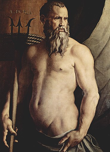 Agnolo Bronzino, Portrait of Andrea Doria as Neptune (c. 1530s or 1540s)