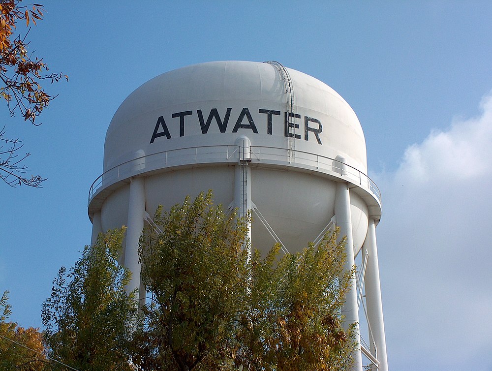The population density of Atwater in California is 15.85 square kilometers (6.12 square miles)