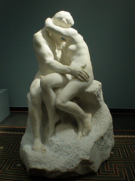 The Kiss in marble at the Ny Carlsberg Glyptotek in Copenhagen.