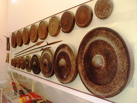 Space of gong culture, gongs at a museum