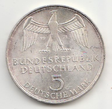 File:BRD - 5 DM 1971 G - Dem Deutschen Volke - Wertseite.jpg